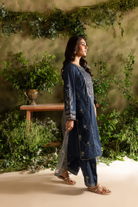 Blue Aurora 3Pc - Embroidered Lawn Dress