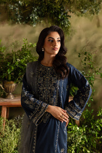 Blue Aurora 3Pc - Embroidered Lawn Dress