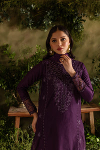 Purple Felix 3Pc - Embroidered Lawn Dress